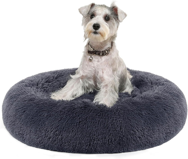 Feandrea Hundebett flauschig, Katzenbett, Donut Kissen, waschbar, Polsterung in der Mitte herausnehm