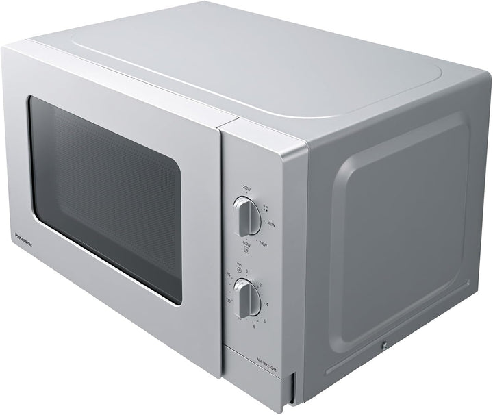Panasonic NN-SM23QMEPG 20L Solo-Mikrowelle mit Glasschale, 800 W, Auftaueinstellung, 5 Leistungsstuf
