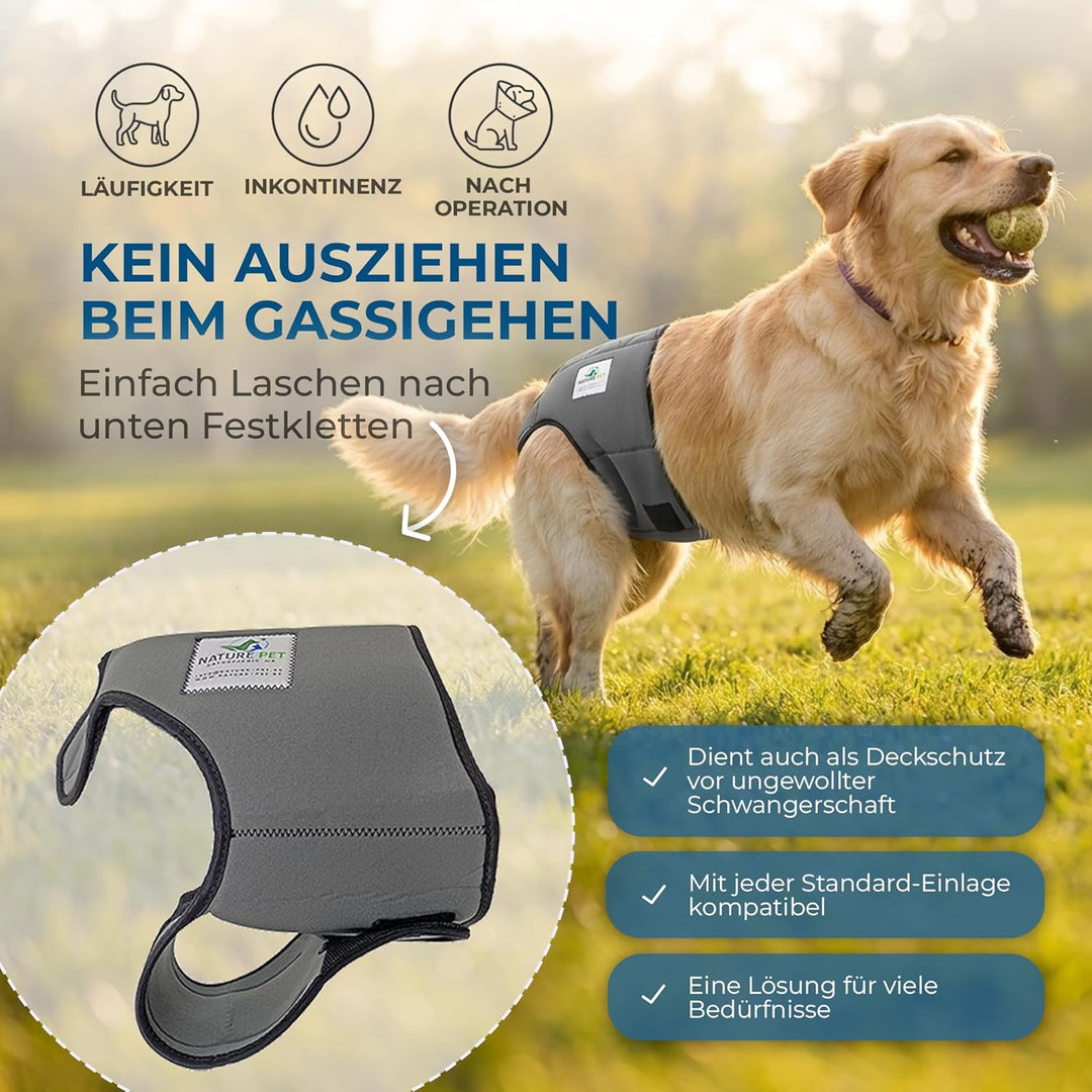 Läufigkeitshose für Hündinnen 2.0 - Hundewindeln aus hochwertigem perforiertem Neopren für einen opt