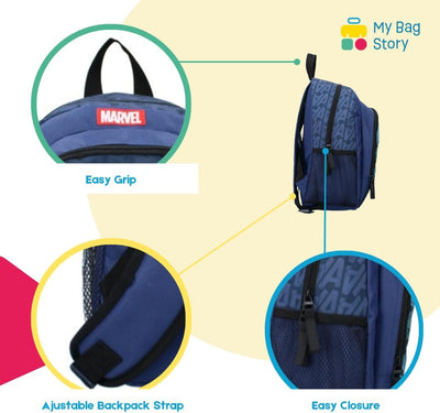 mybagstory - Rucksack – Avengers – Blau – Kinder – Schule – Grundschule – Kindergarten – Schulranzen