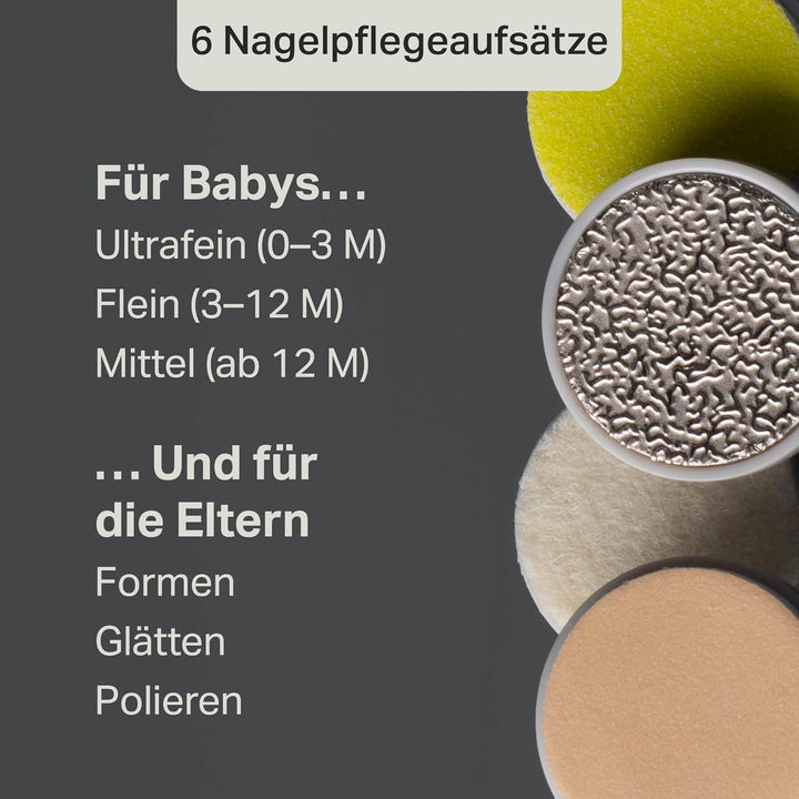 Tommee Tippee Elektrischer Baby-Nagelknipser und Kleinkind-Nagelknipser, Maniküre Set, mit LED-Licht