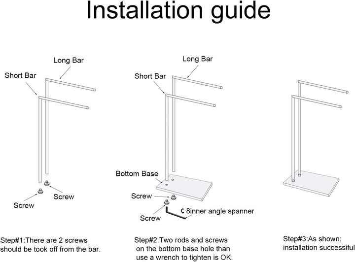 Freistehende Doppel-Handtuchhalter Badaccessoires Handtuchhalter Stand auf Boden Messing Chrom Boden
