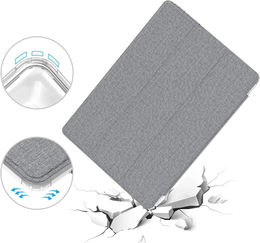 FEONAL K115 Schutzhülle für Tablet 10/10,1 Zoll, Leder, Grau