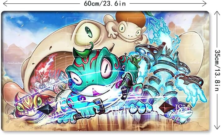Mlikemat Spielmatte Spright X Frogs TCG CCG OCG Sammelkartenspielmatte mit Zonen + gratis Tasche (ZD