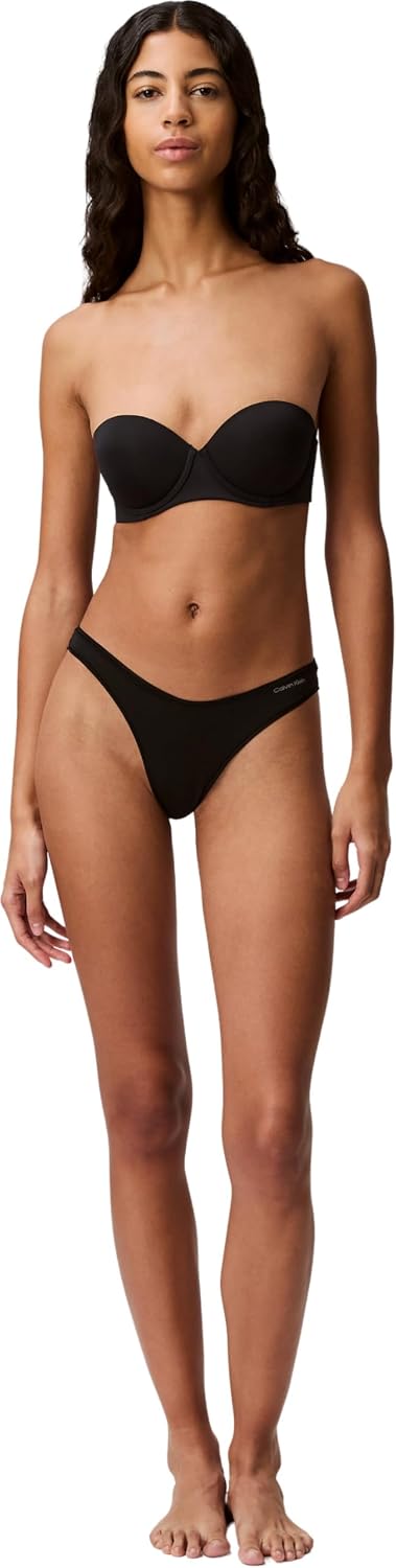 Calvin Klein Damen Trägerloser BH Push-Up 65B Schwarz (Black), 65B Schwarz (Black)