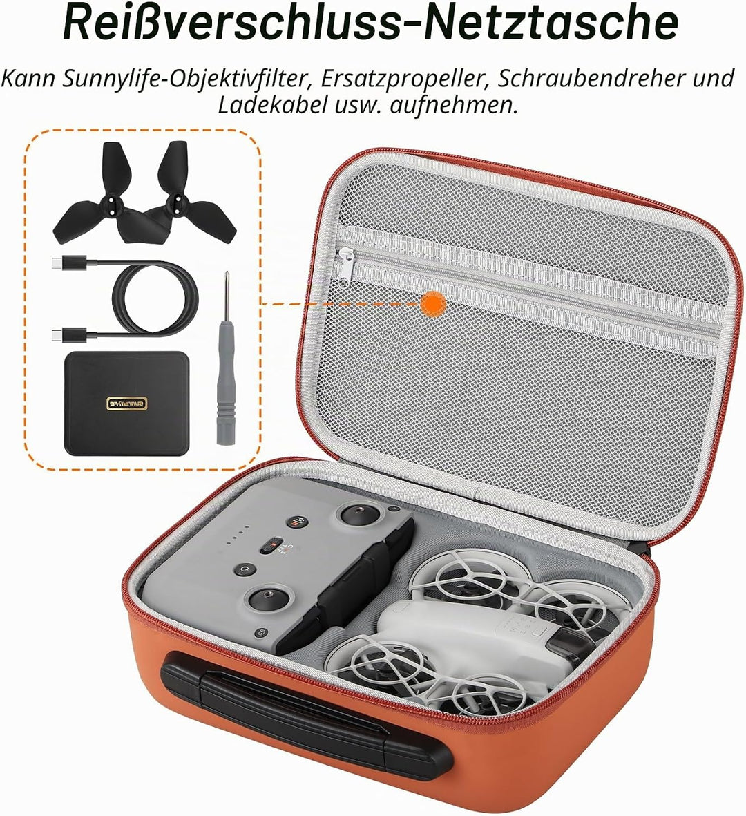 Tasche für DJI Neo Fly More Combo, kompakte Reisetasche Tragetasche für DJI Neo Drone Zubehör und RC