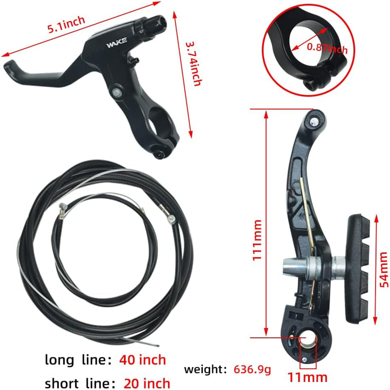 FOMTOR Fahrradbremsen Set V Brake Set, Fahrrad Bremsen Set, Fahrradbremsen mit Bremskabeln und Brems