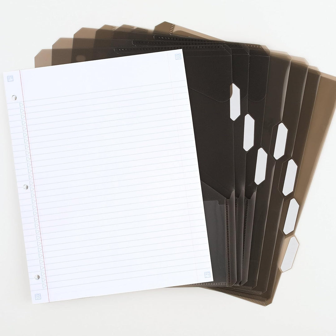 Five Star Flex Nachfüllbares Notizbuch + Lern-App, College-Papier, 3,8 cm TechLock-Ringe, Taschen, T