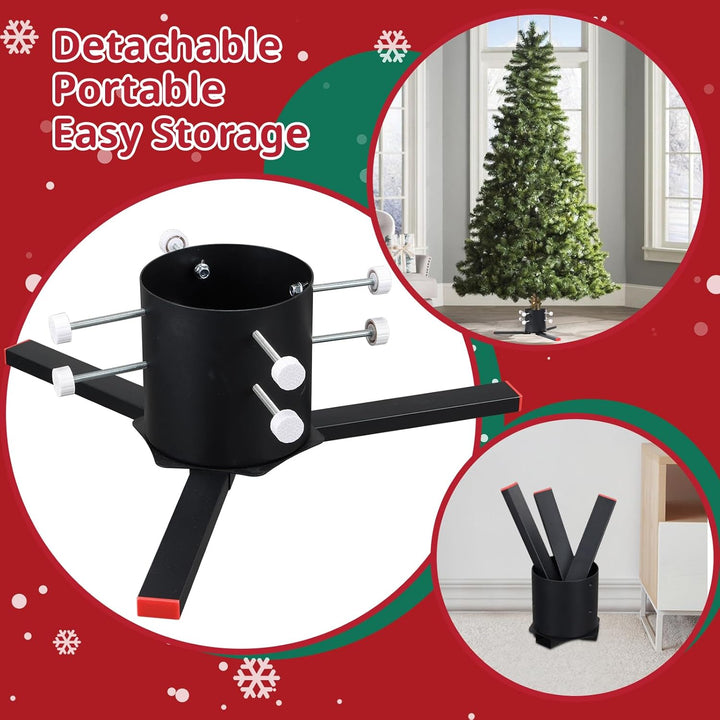 DAKEPOLE Weihnachtsbaumständer, Stabile Abnehmbare Weihnachtsbaumständer Baumhalter für Lebenige Wei