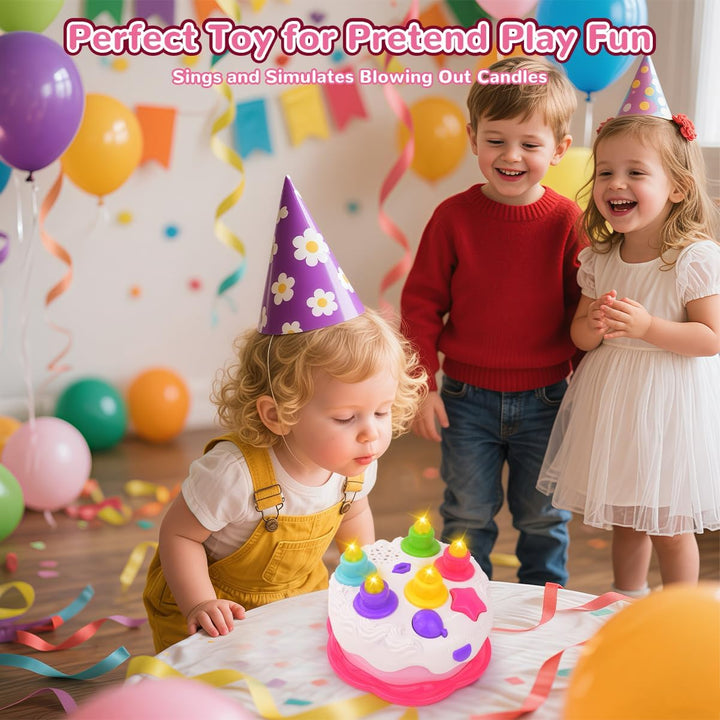 Love&amp;Mini Pretend Geburtstag Kuchen Spielzeug - Musikspielzeug Kuchen für 1 Jahr alte Jungen Mädchen