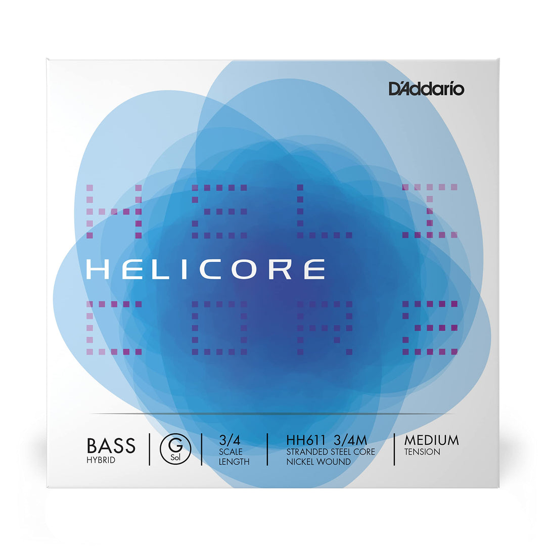 D'Addario HH611-3/4M Helicore Hybrid Einzelsaite 'G' Nickel umsponnen 3/4 Medium G String Mittlere S