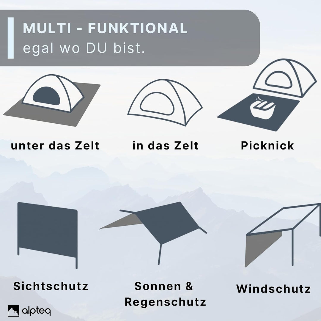 Picknickdecke 150 x 210 cm – Wasserdicht, Ultraleicht & Kompakt | Outdoor Decke in Grün für Picknick
