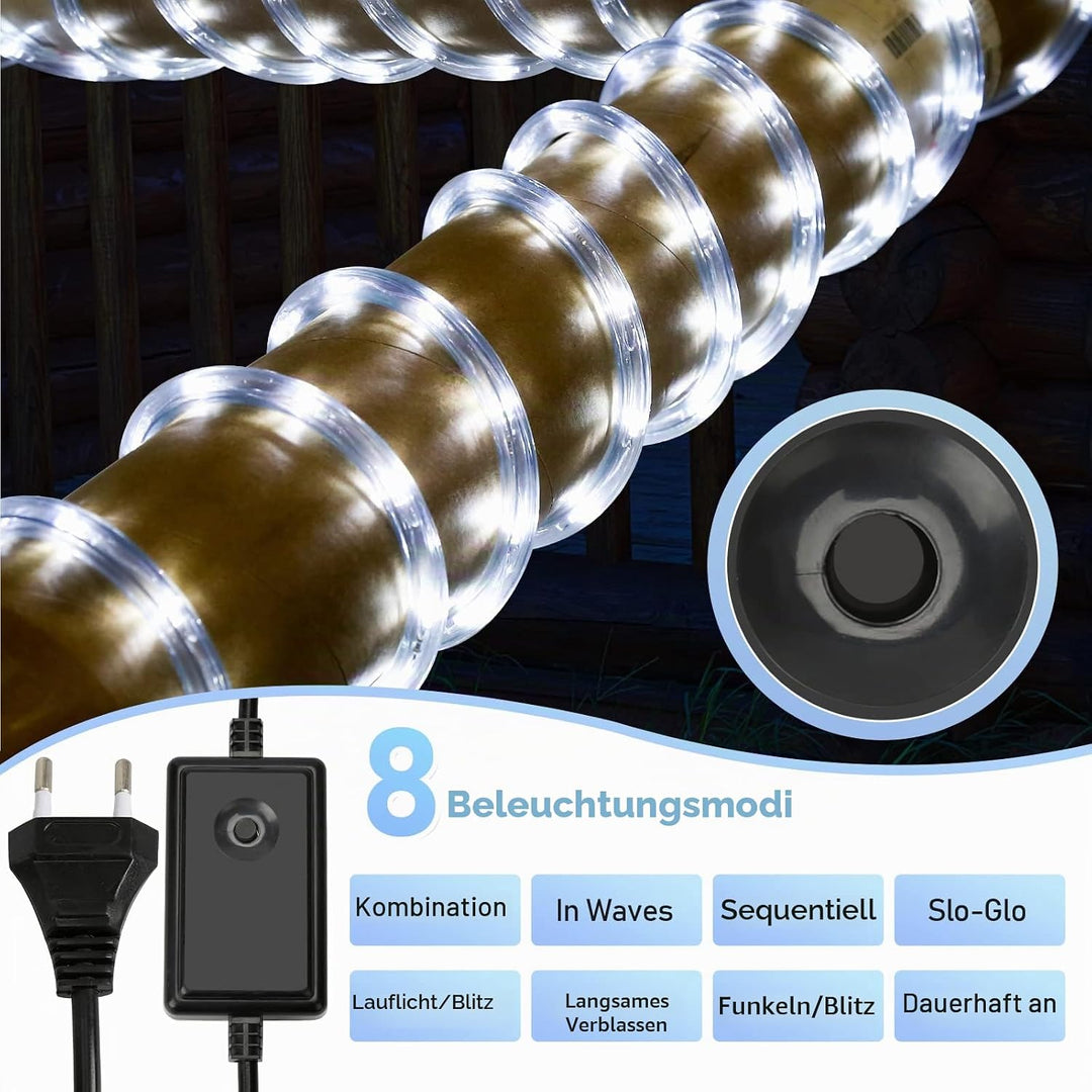 Sonnewelt 10M LED Lichterschlauch Aussen, 240 LEDs Wasserfest LED Schlauch für Ausse, LED Lichtersch