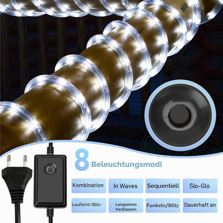 Sonnewelt 10M LED Lichterschlauch Aussen, 240 LEDs Wasserfest LED Schlauch für Ausse, LED Lichtersch