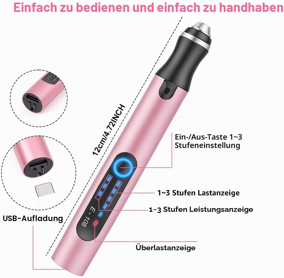 Ainiv 3-Gang-Elektro-Mini-Bohrstift, Wiederaufladbare DIY Handbohrer Elektrisch, Mini Bohrmaschine m