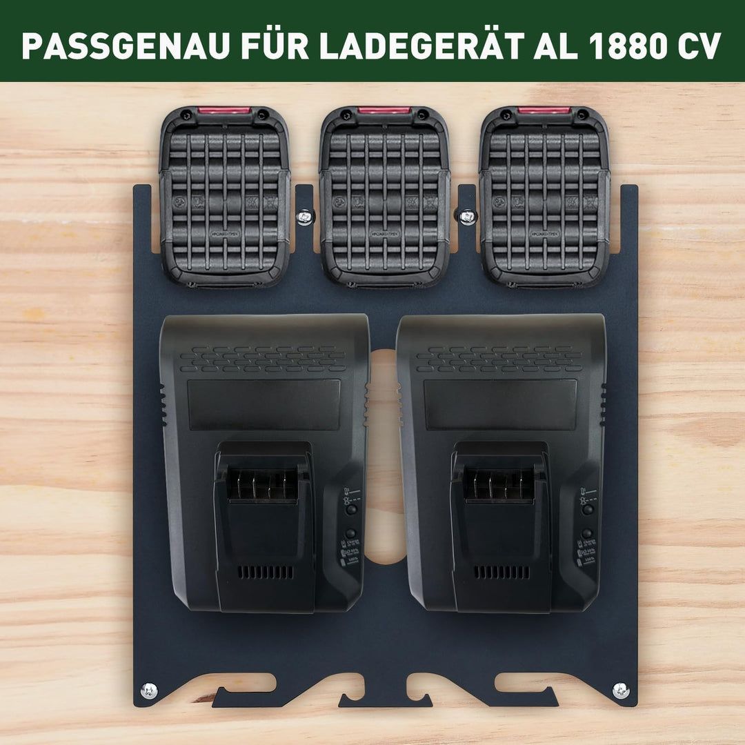 TOPOWN 3in1 Wandhalterung für Bosch (Home & Garden) Ladegeräte, AL1880 CV und AL1830 CV for Bosch Ak