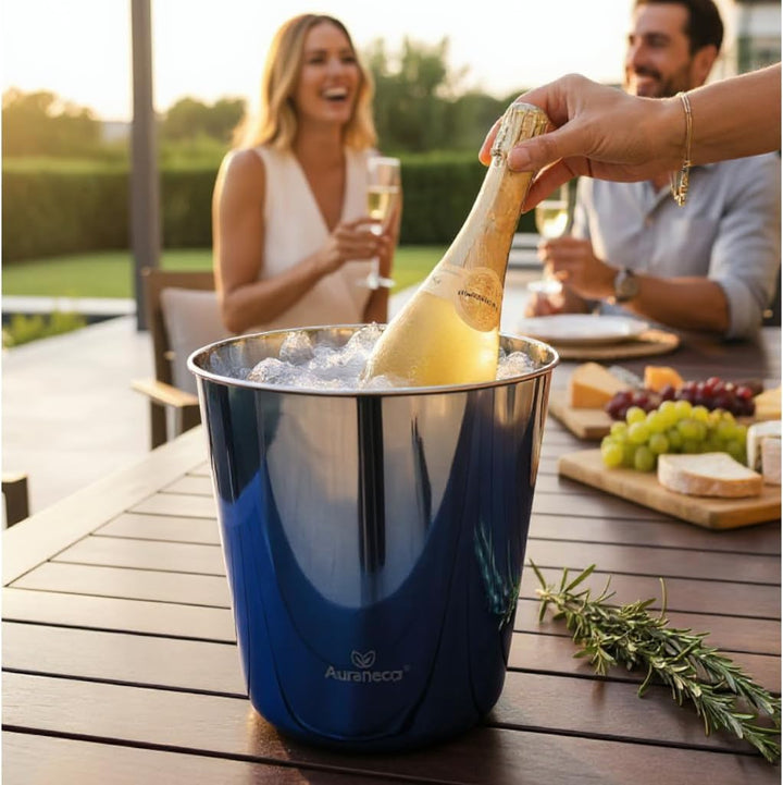 Venezia | Weinkühler aus Edelstahl | Eleganter Champagnerkühler mit Spiegelpolierter Oberfläche | Se