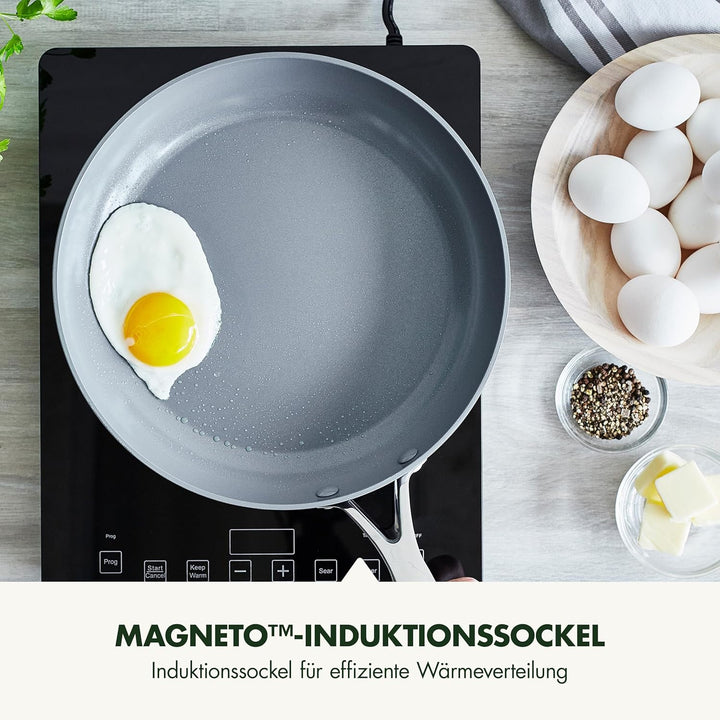 GreenPan Valencia Pro Harteloxierte Gesunde Keramik Anti-Stick 26 cm Bratpfanne mit Deckel, PFAS-fre