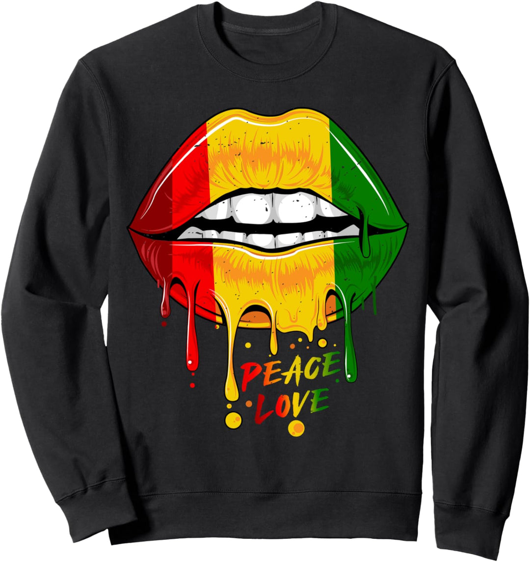 Jamaika Reggae Musik Rasta Pride Peace Love Sweatshirt
