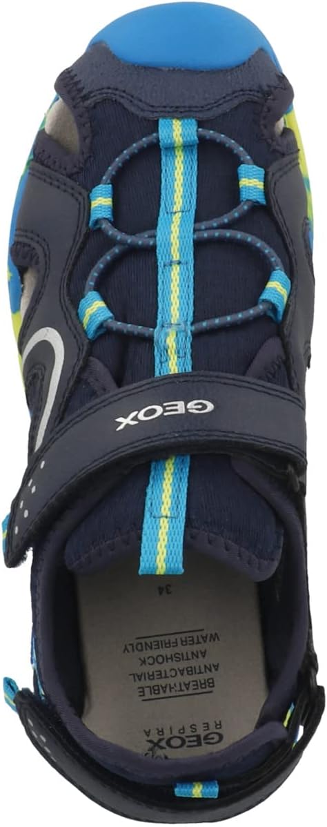 Geox Jungen J Borealis Boy Sandal 30 EU Navy Lime, 30 EU Navy Lime