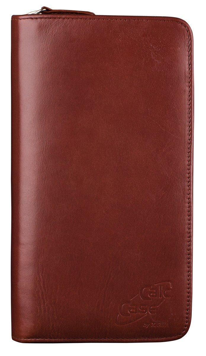 CalcCase Original Schutztasche Executive - Schutztasche für Grafikrechner aus braunem Rindsleder, ed