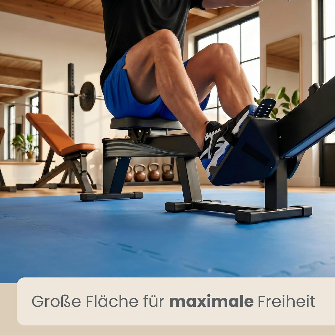 EYEPOWER Fitnessmatte 63x63x2 cm - EVA Bodenschutzmatte 2 cm dick - Puzzlematte für Homegym Fitnessr