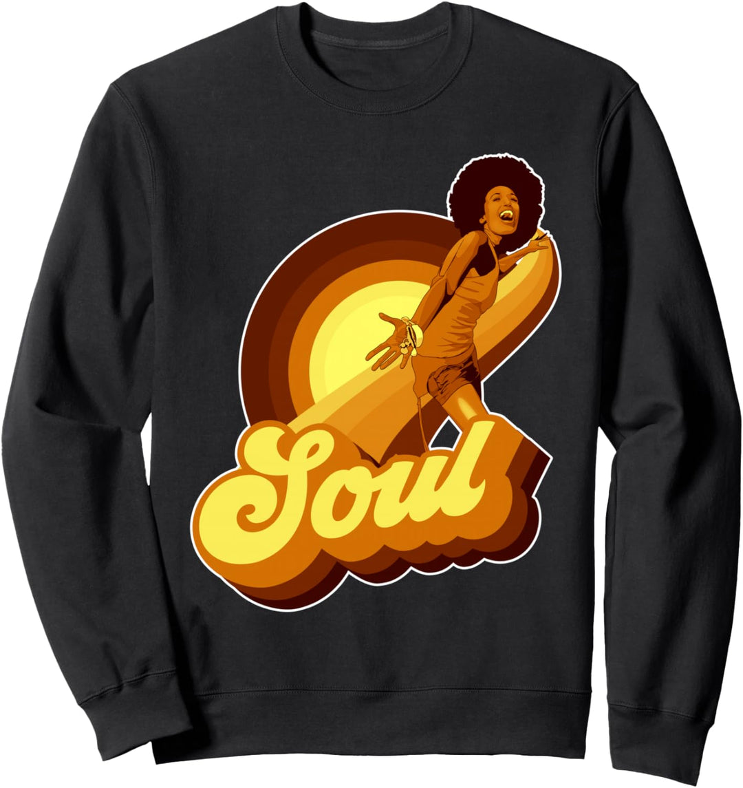 70er Jahre Funk Afro Soul Retro Vintage Sweatshirt