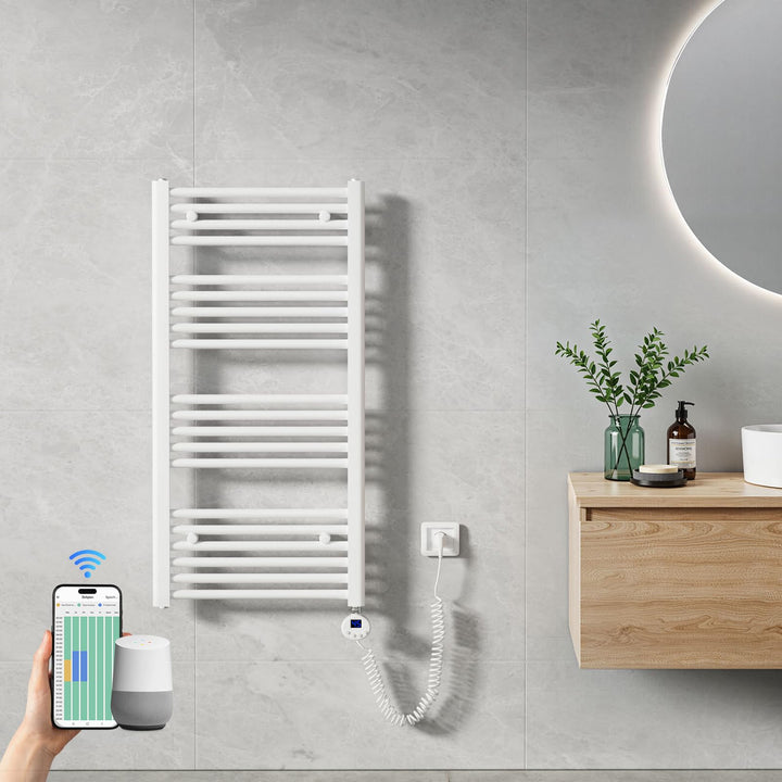Heilmetz Handtuchheizkörper Elektrisch 1000 x 500 mm, Smart WiFi Thermostat Elektrischer Badheizkörp