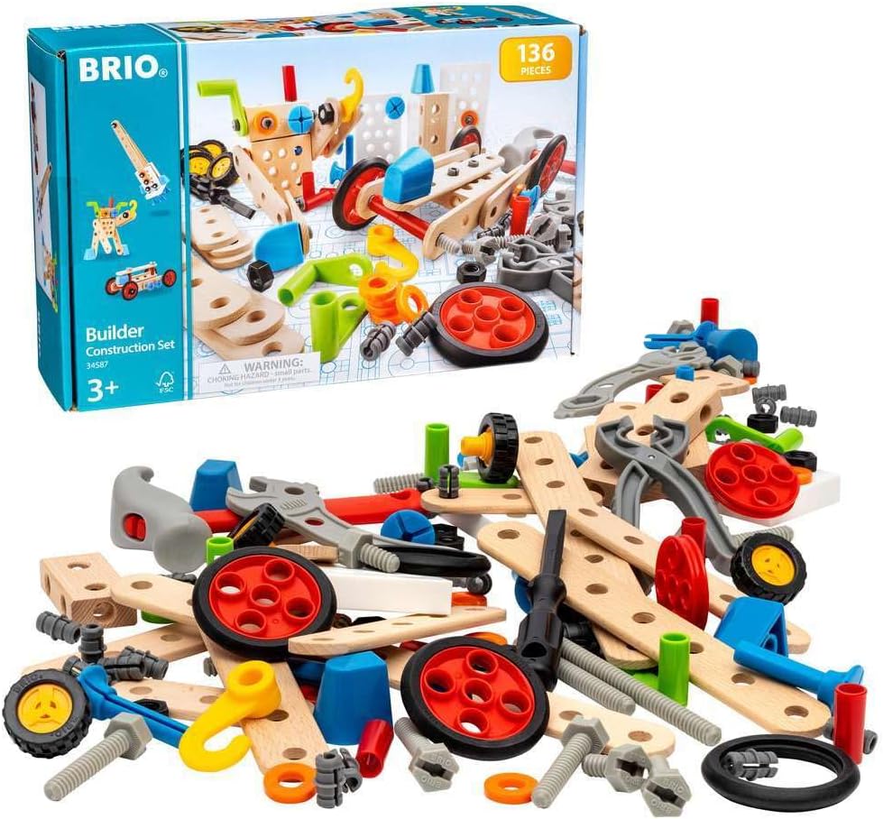 BRIO Builder 34587 Box 136 TLG. - Das kreative Konstruktionsspielzeug aus Schweden - Der ideale Eins