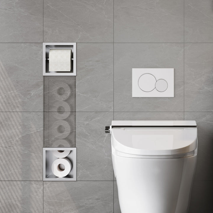 Unterputz-Schrankmodul Edelstahl mit Toilettenpapierhalter Eingebaute Badezimmerschrank Schmal Toile