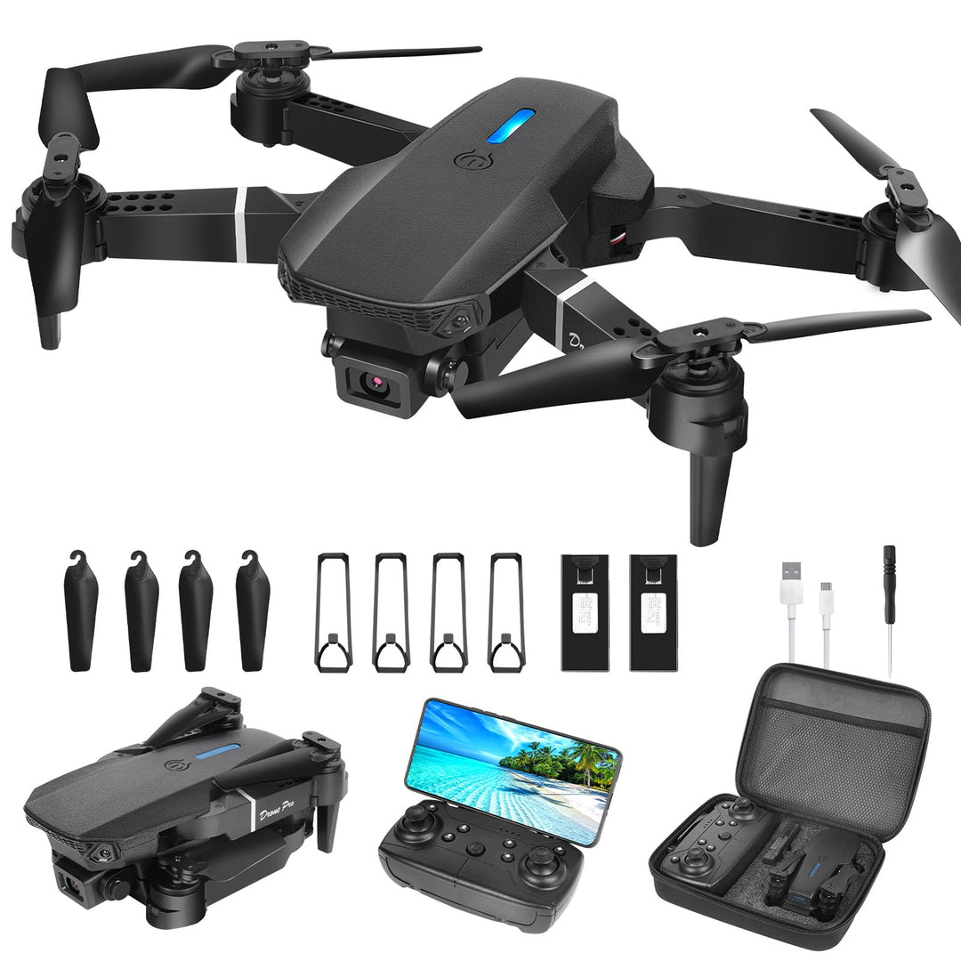 Drohne mit Kamera 4K,Mini Drone mit 2 Akkus und Handtasche für Anfänger | One KeyStart/Landen,Höhenh