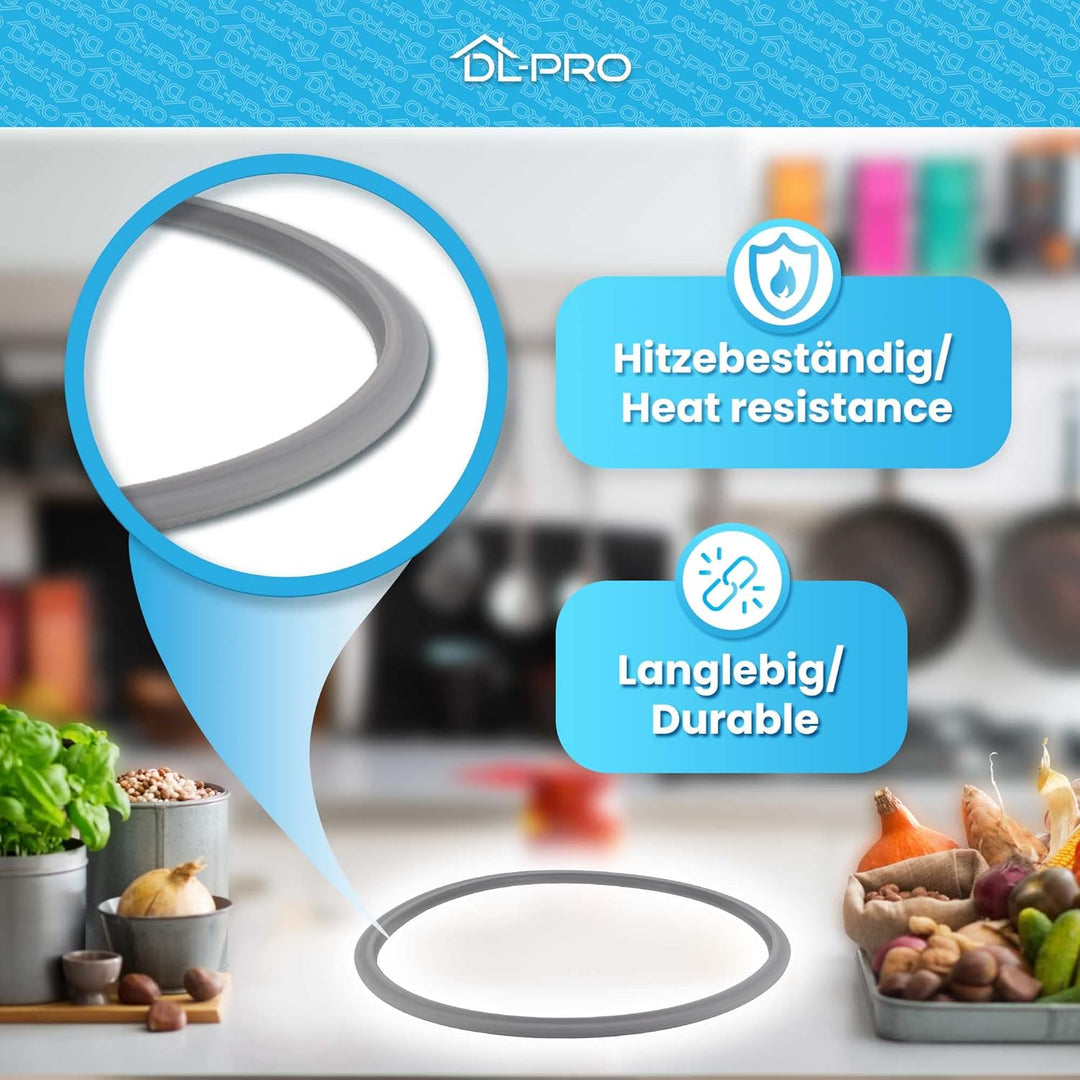 DL-pro Dichtung Schnellkochtopf [Ø 22cm] für WMF Perfect & Perfect Plus 60.6855.9990, 60.6855.9997 -
