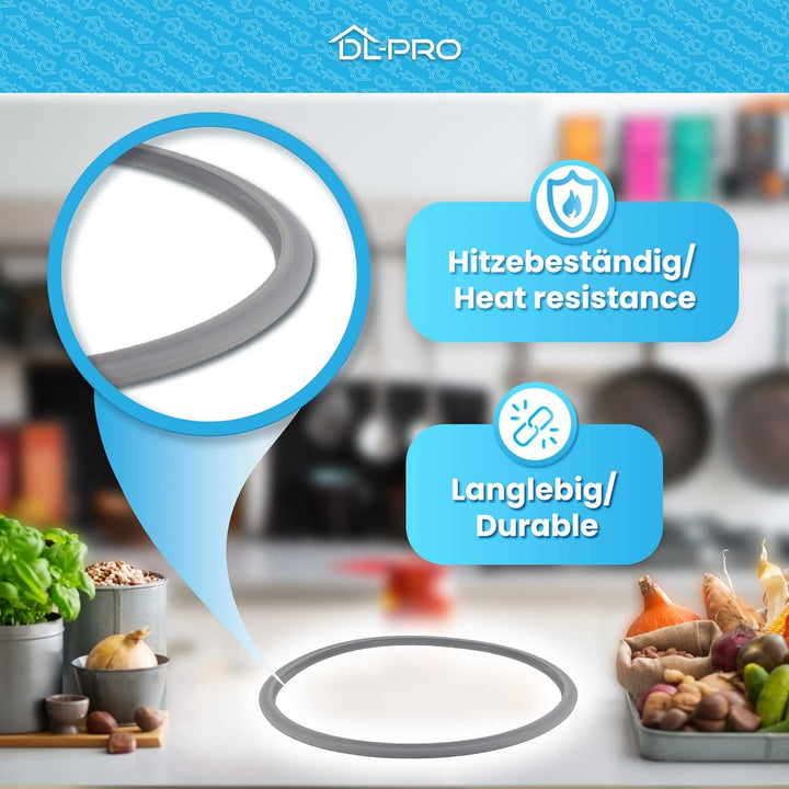 DL-pro Dichtung Schnellkochtopf [Ø 22cm] für WMF Perfect & Perfect Plus 60.6855.9990, 60.6855.9997 -