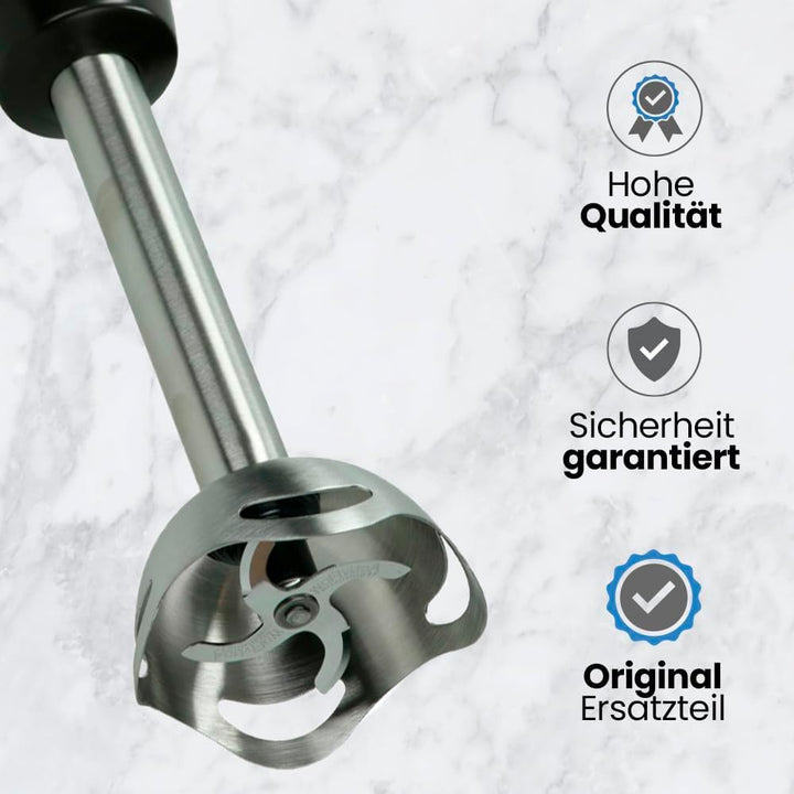 ANAKEL HOME Ersatzmixerarm MS-650444, kompatibel mit Moulinex QuickChef Stabmixer, Edelstahl, 4 Klin