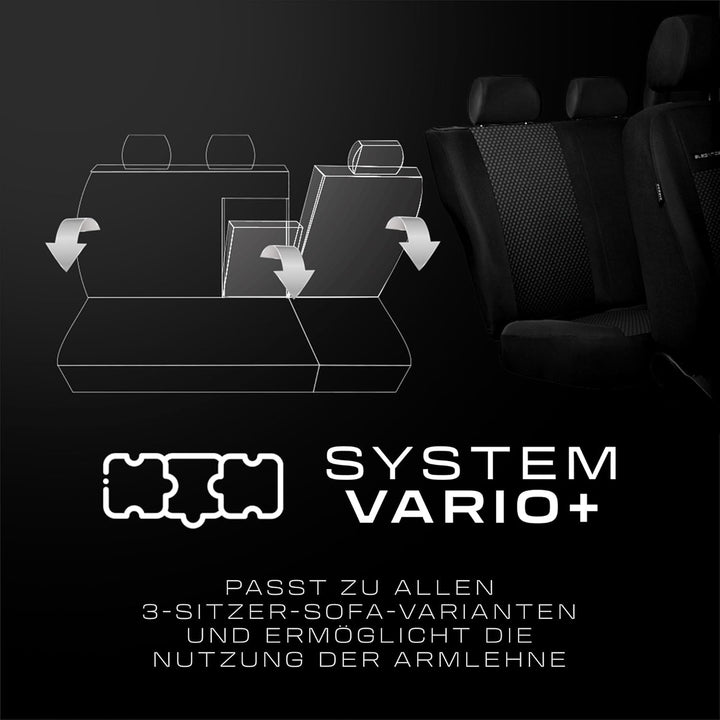 MOTOS Universal-Sitzbezüge Auto für Skoda Kodiaq Perfekt angepasste Autositzbezüge mit aktivem Airba