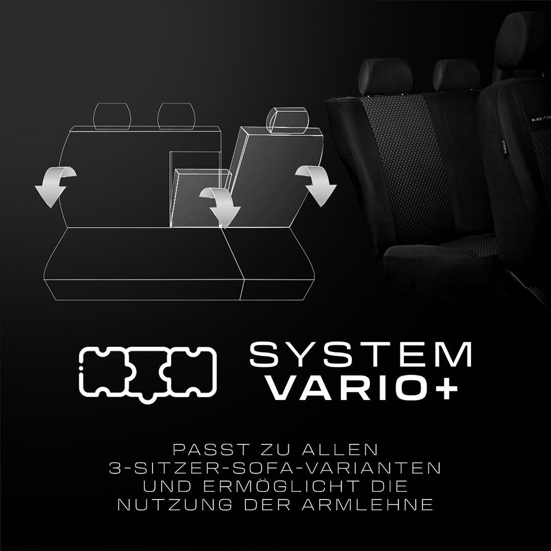 MOTOS Universal-Sitzbezüge Auto für OPEL Corsa Autositzbezüge mit aktivem Airbag-System, dreilagigem