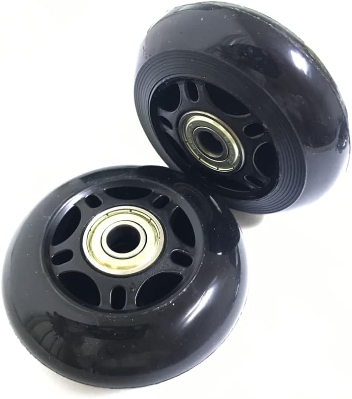 LOTOWELZON 2 x Ersatzräder für Gepäckkoffer, 50/64/70/75/84/90 mm Gummi-Inline-Rollschuhe mit 8 mm A