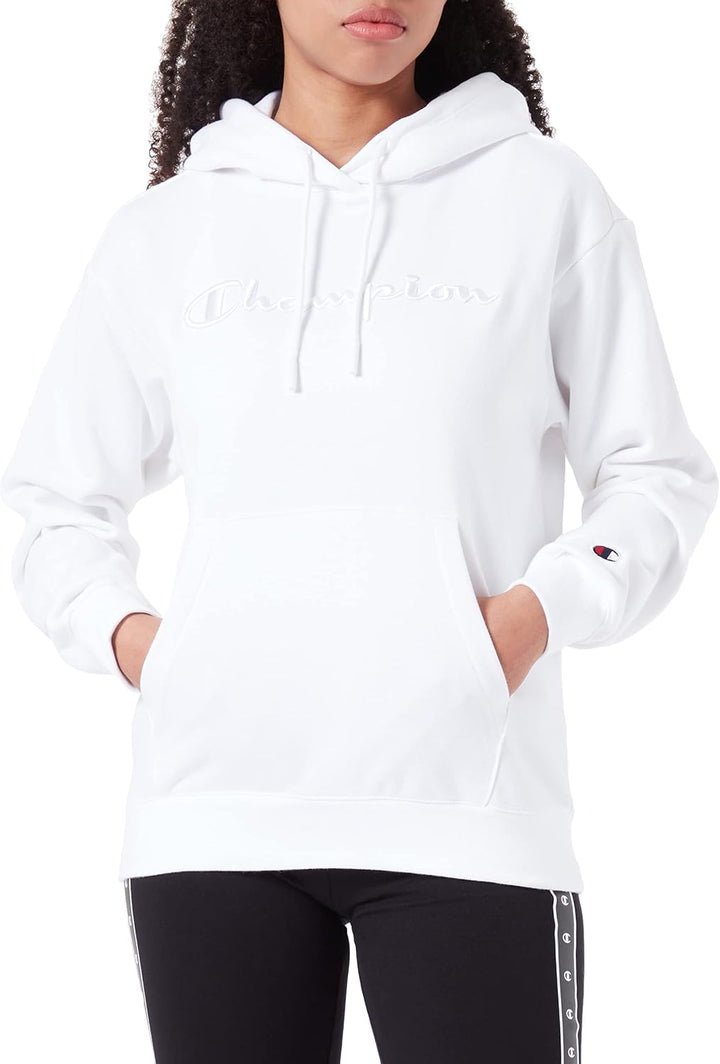 Champion Damen Kapuzenpullover S Weiss, S Weiss