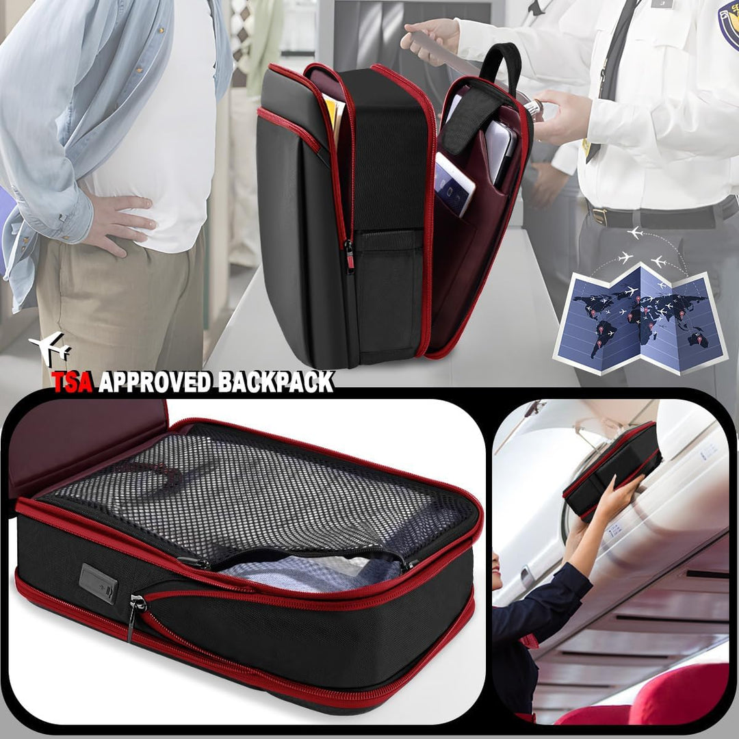 ZINZ Schlanker und Erweiterbarer 15" 15,6" 16" Laptop Rucksack, Diebstahlschutz, Business Reise Note