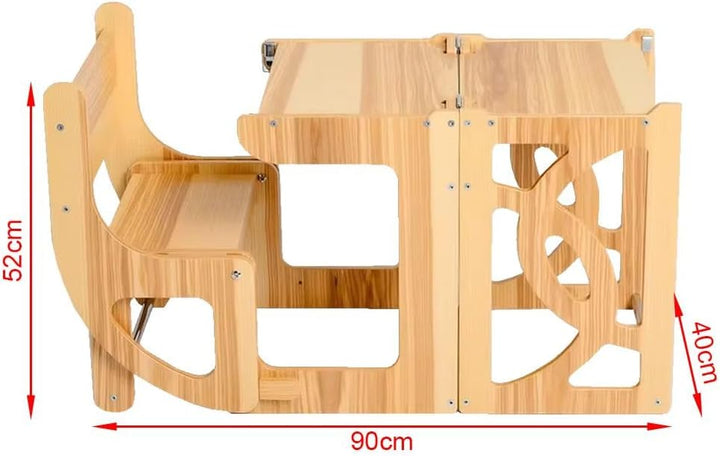 Divit Montessori Lernturm Kindertisch mit Hocker