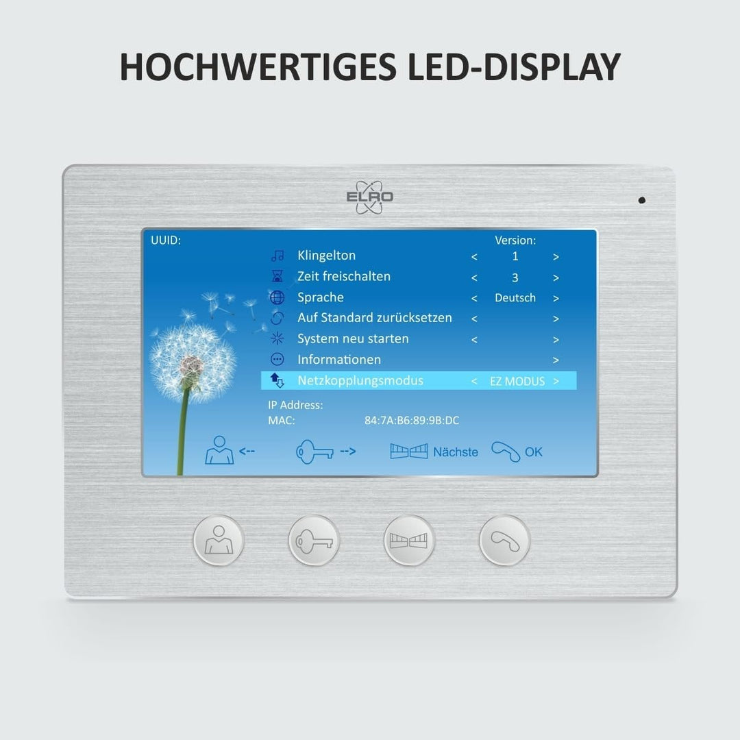 ELRO DV4000IP-3 WiFi-IP-Video-Türsprechanlage │ 3 Wohnungen │ 1080P Full-HD-Kamera mit Nachtsicht │