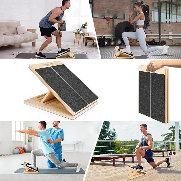 Schrägbrett, Wadendehner, Balance Board aus Holz, Slant Board, Einstellbarer Anti-Rutsch Geneigte Sc