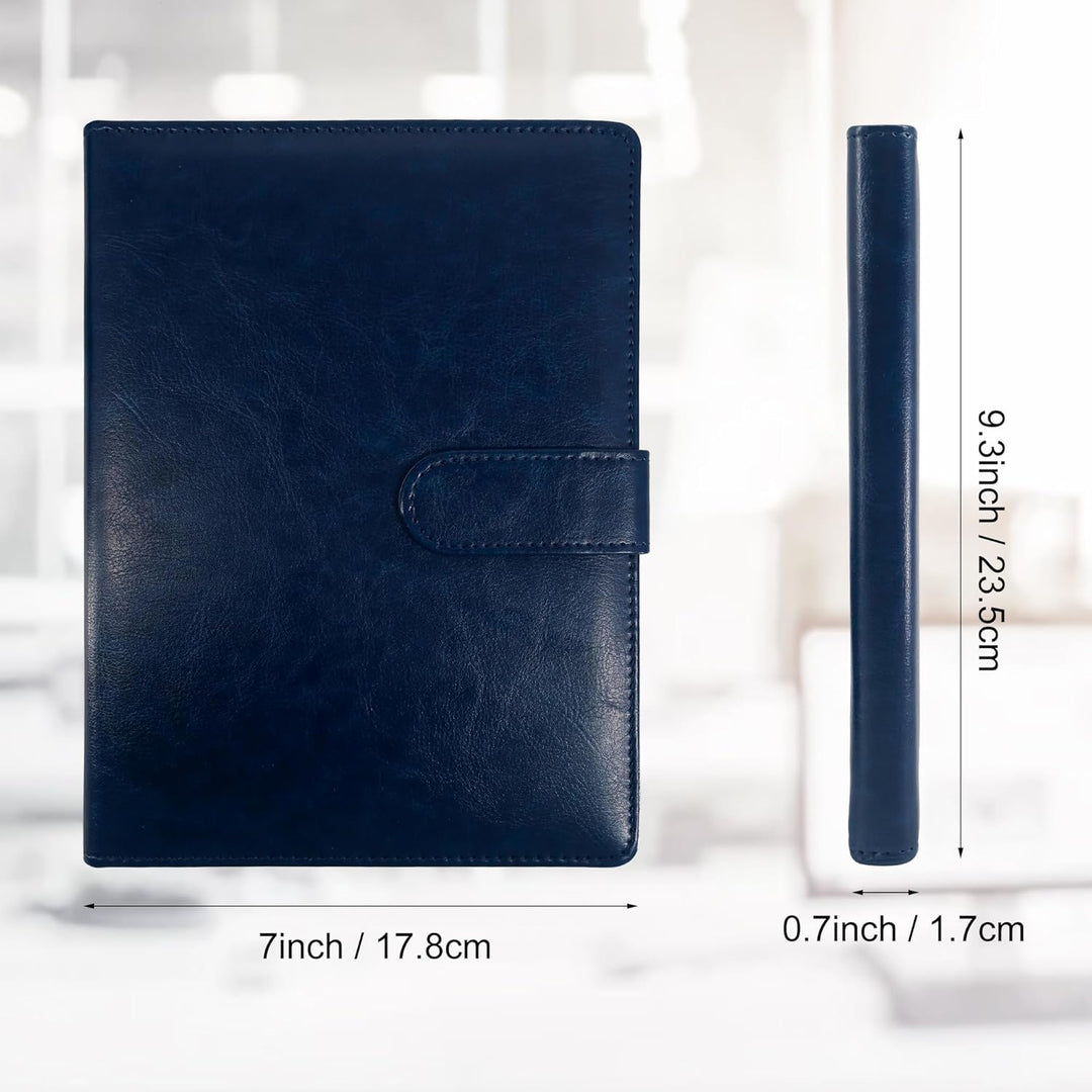 Schreibmappe A5 Klemmbrett Mappe mit Magnetischer Verschluss, organizer büro mappe, Blau Ordner, Dok