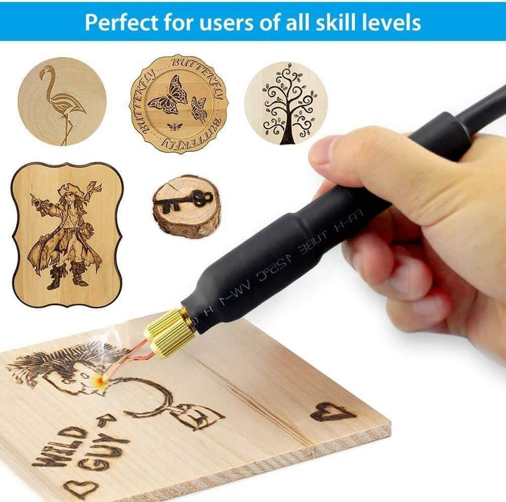 Brandmalerei,Wood Burning Kit, Holzbrenner mit 20 Pyrographie-Brennspitzen 60W 220V Einstellbare Tem