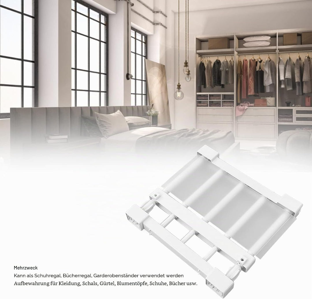 Topyond Schrank-Spannregal,Teleskop Klemmregal, Erweiterbares Lagerregal, Nagelfrei, Spannregal Schr