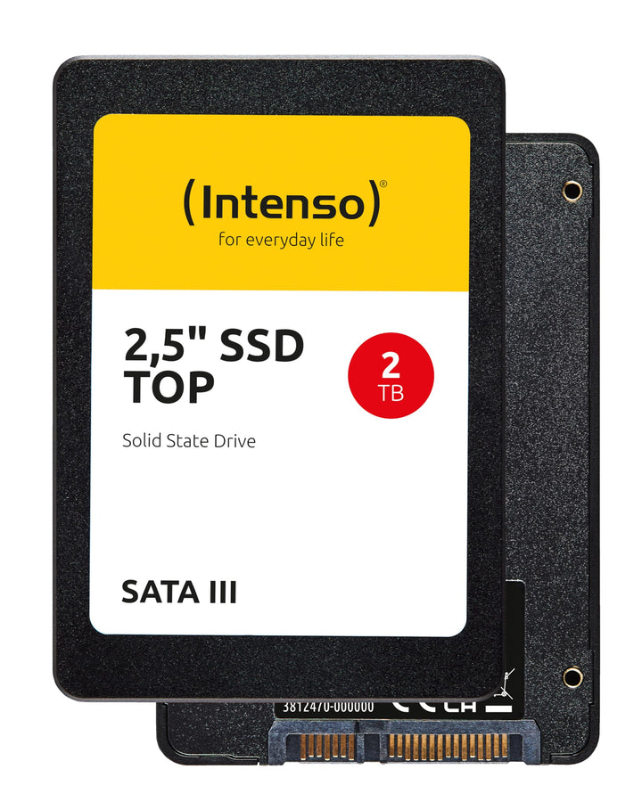 Intenso Interne 2,5" SSD SATA III Top, 2 TB, 550 MB/Sekunden, Schwarz 2TB Sata 2,5", 2TB Sata 2,5"