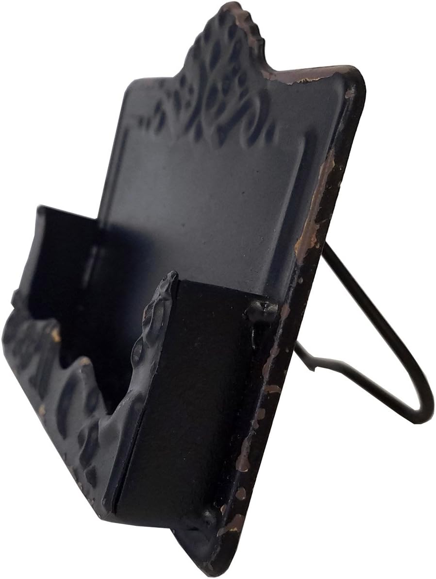 CTW Visitenkartenhalter aus gepresstem Metall, Vintage-Stil, Schwarz (530167), Schwarz