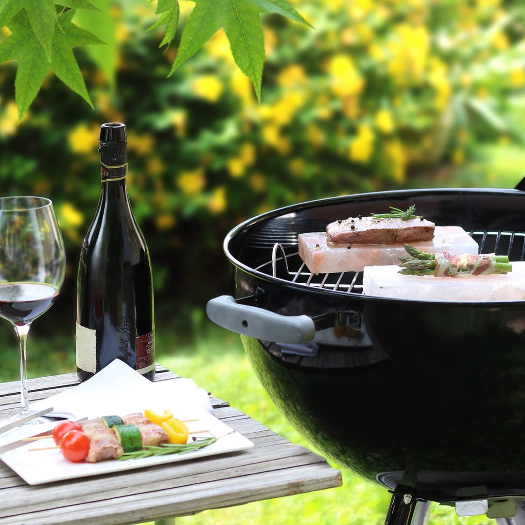 Amazy BBQ Salzstein zum Grillen (3 Stück) – Hochwertiger Grillstein aus Salz für die Zubereitung von
