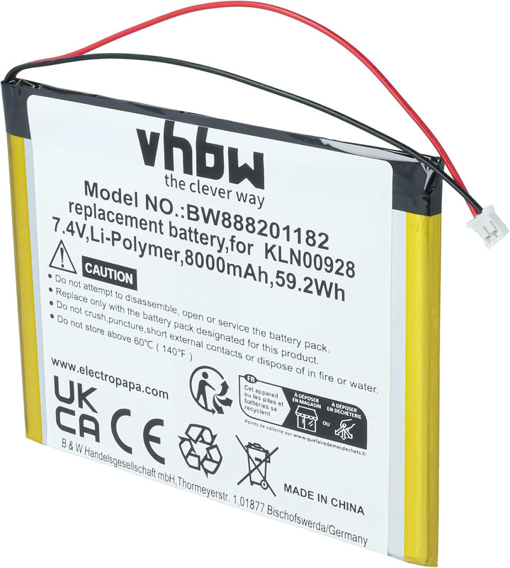 vhbw Akku kompatibel mit Trimble SPS855 Modular Receiver, SPS852 Modular Receiver Messgerät (8000 mA