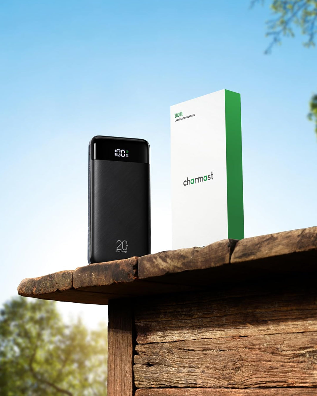 Charmast Powerbank mit integrierten Kabeln, 22,5 W 20000 mAh Powerbank Schnellladung, tragbares Lade